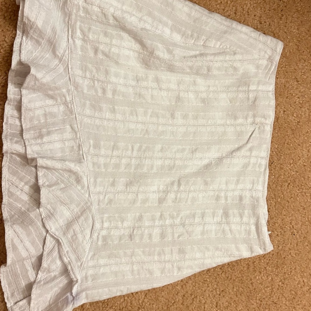 White Textured Skirt